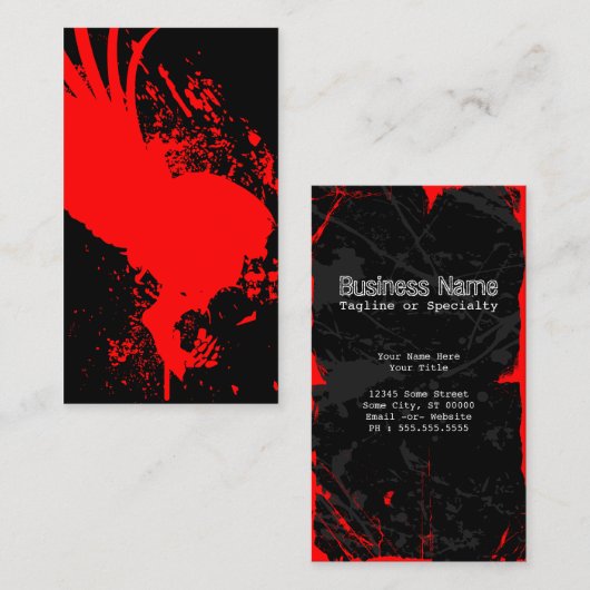 飛んでいるスカル 名刺 (正面/裏面)