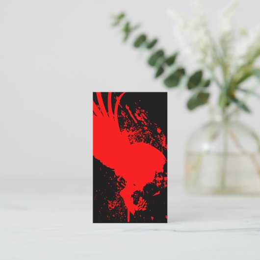 飛んでいるスカル 名刺 (スタンド正面)