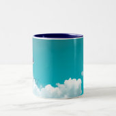 飛んでいるスティングレイツートーンコーヒーマグ ツートーンマグカップ (中央)