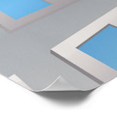 飛んでいるスーパーヒーロー漫画スタイルレッド&イエローヒーロー ポスター (角)