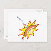 飛んでいるソーセージ ポストカード (正面/裏面)