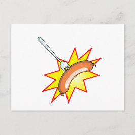 飛んでいるソーセージ ポストカード