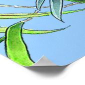 飛んでいるダックスのポスタースケッチ ポスター (角)