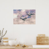 飛んでいるダックスのポスター ポスター (キッチン)