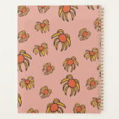 飛んでいるデイジー花模様 プランナー手帳 (裏面)