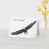 飛んでいるハクトウワシ カード (黄色い花)