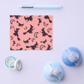 飛んでいるハロウィーンの夜3Dで半月の間の魔女 チラシ (シングル)