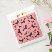 飛んでいるハロウィーンの夜3Dで半月の間の魔女 フェイバーバッグ (封をした状態)