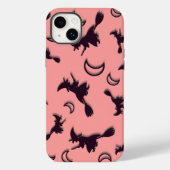 飛んでいるハロウィーンの夜3Dで半月の間の魔女 Case-Mate iPhoneケース (裏面)