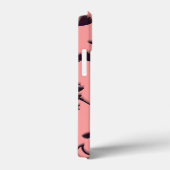 飛んでいるハロウィーンの夜3Dで半月の間の魔女 Case-Mate iPhoneケース (裏面 / 右)