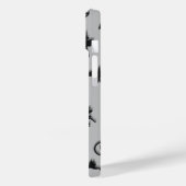 飛んでいるハロウィーンの夜3Dで半月の間の魔女 Case-Mate iPhoneケース (裏面 / 左)