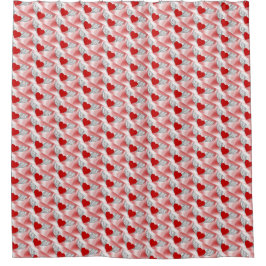 飛んでいるハートを分離 シャワーカーテン