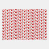 飛んでいるハートを分離 ラッピングペーパーシート (正面3)