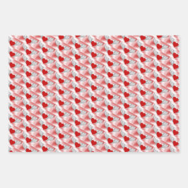 飛んでいるハートを分離 ラッピングペーパーシート