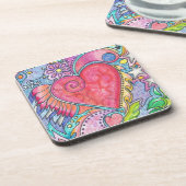 飛んでいるハート コースター (左側)