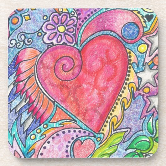 飛んでいるハート コースター (正面)