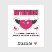 飛んでいるハート シール (シート)