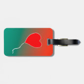 飛んでいるハート ラゲッジタグ (裏面横)