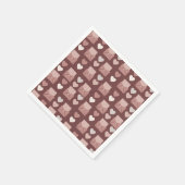 飛んでいるハート、ラブエンベロープ、携帯電話 スタンダードカクテルナプキン (角)