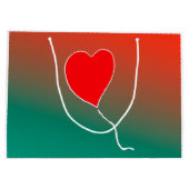 飛んでいるハート ラージペーパーバッグ (裏面)