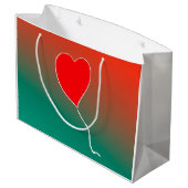飛んでいるハート ラージペーパーバッグ (裏面アングル)