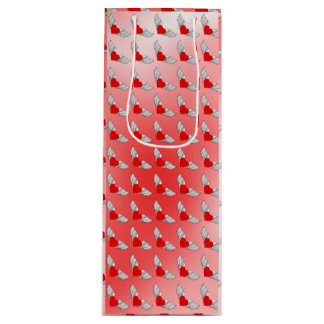 飛んでいるハート ワインギフトバッグ