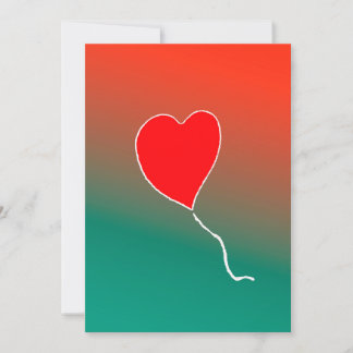 飛んでいるハート 招待状