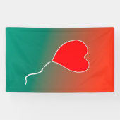 飛んでいるハート 横断幕 (横)