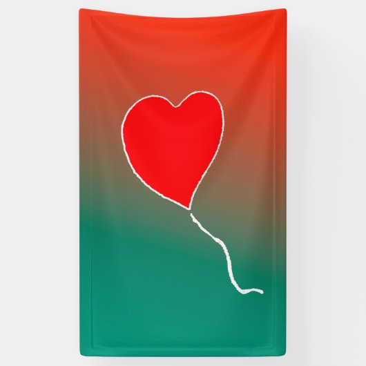 飛んでいるハート 横断幕 (縦)