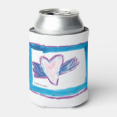 飛んでいるハート- Kids Art for CHOC 缶クーラー (缶正面)