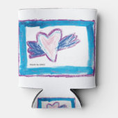 飛んでいるハート- Kids Art for CHOC 缶クーラー (正面)