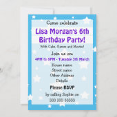 飛んでいるバルーンピグチルドレン誕生日招待状 招待状 (裏面)