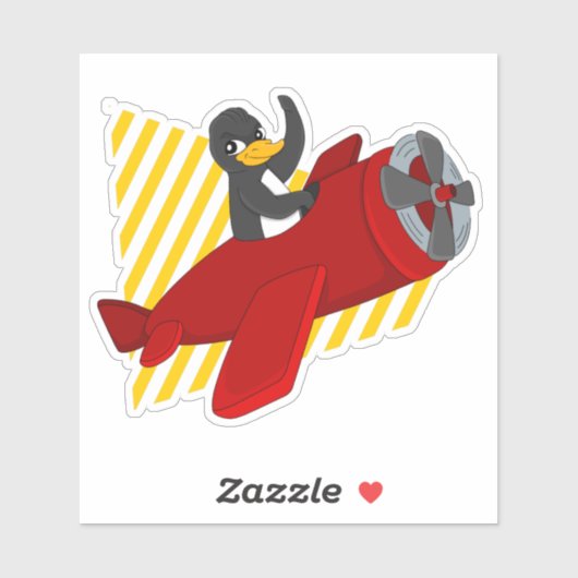 飛んでいるペンギンカスタムの漫画のビニール切りステッカー シール (シート)
