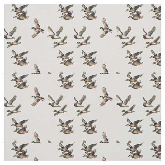 飛んでいるマガモ ファブリック (見本)