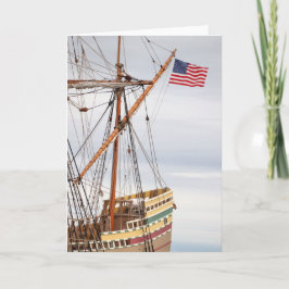 飛んでいるメイフラワー2世を誇らしげに カード