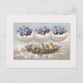 飛んでいるヴィンテージイースターエッグ忘れ&メノッツ ポストカード (正面)