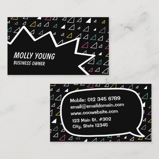 飛んでいる三角形 名刺 (正面/裏面)