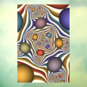 飛んでいる上へカラフルモダン抽象芸術 ウィンドウサイン (シート3)