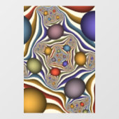 飛んでいる上へカラフルモダン抽象芸術 ウィンドウサイン (シート)