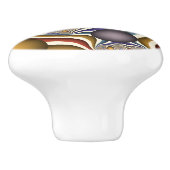 飛んでいる上へカラフルモダン抽象芸術 セラミックノブ (側面)