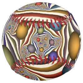 飛んでいる上へカラフルモダン抽象芸術 ソフトボール