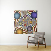 飛んでいる上へカラフルモダン抽象芸術 タペストリー (インサイチュ(横))