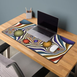 飛んでいる上へカラフルモダン抽象芸術 デスクマット