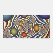 飛んでいる上へカラフルモダン抽象芸術 デスクマット (正面)