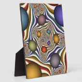 飛んでいる上へカラフルモダン抽象芸術 フォトプラーク (側面)