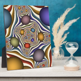 飛んでいる上へカラフルモダン抽象芸術 フォトプラーク