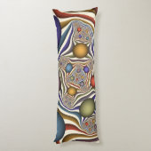 飛んでいる上へカラフルモダン抽象芸術 ボディピロー (裏面 (縦))