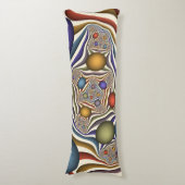 飛んでいる上へカラフルモダン抽象芸術 ボディピロー (正面縦)