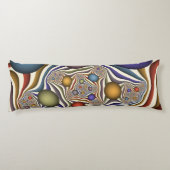 飛んでいる上へカラフルモダン抽象芸術 ボディピロー (裏面)