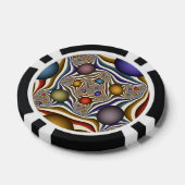 飛んでいる上へカラフルモダン抽象芸術 ポーカーチップ (シングル)